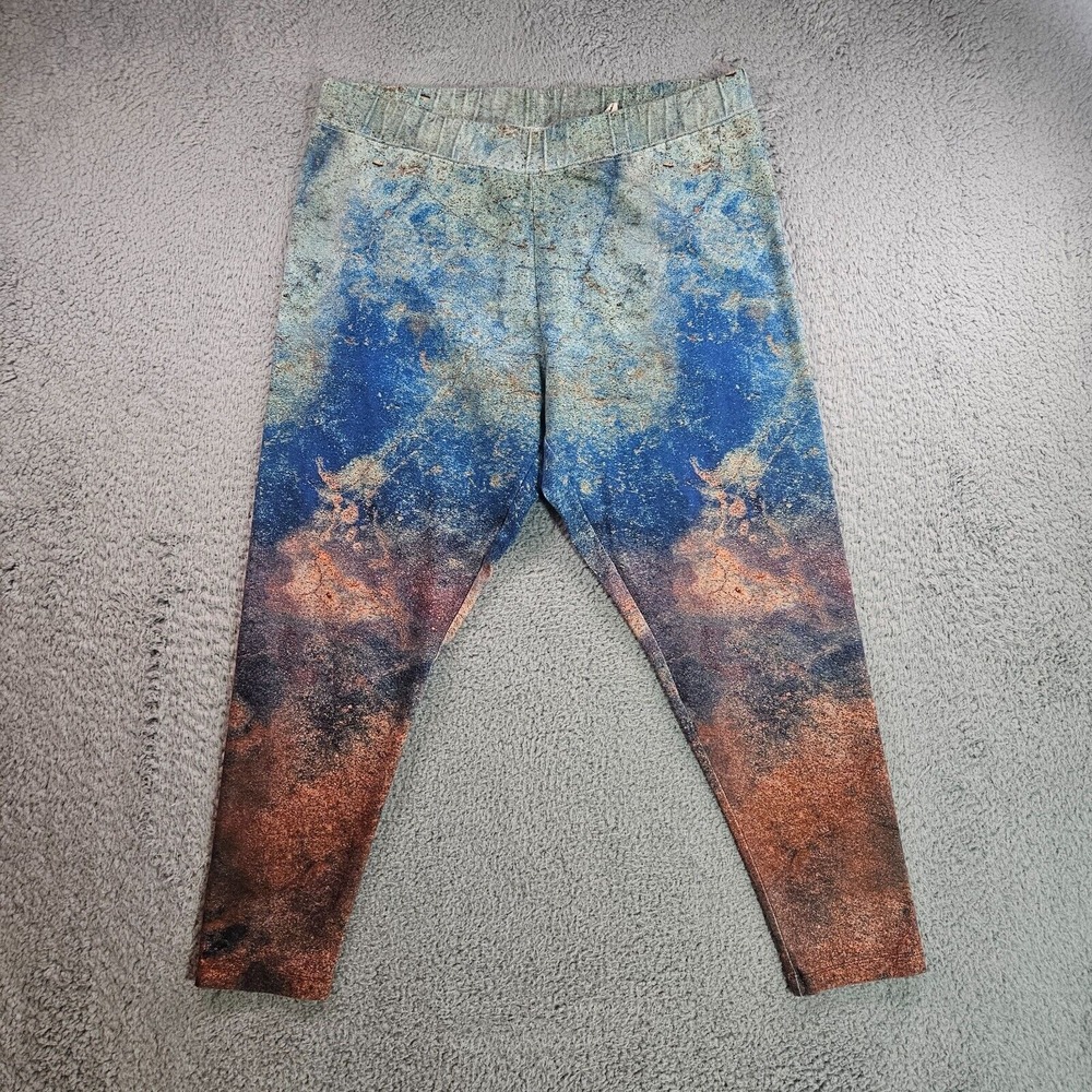 Soft Surroundings Pull On Pants Women PL Petite Large Inseam 25" Abstract Print